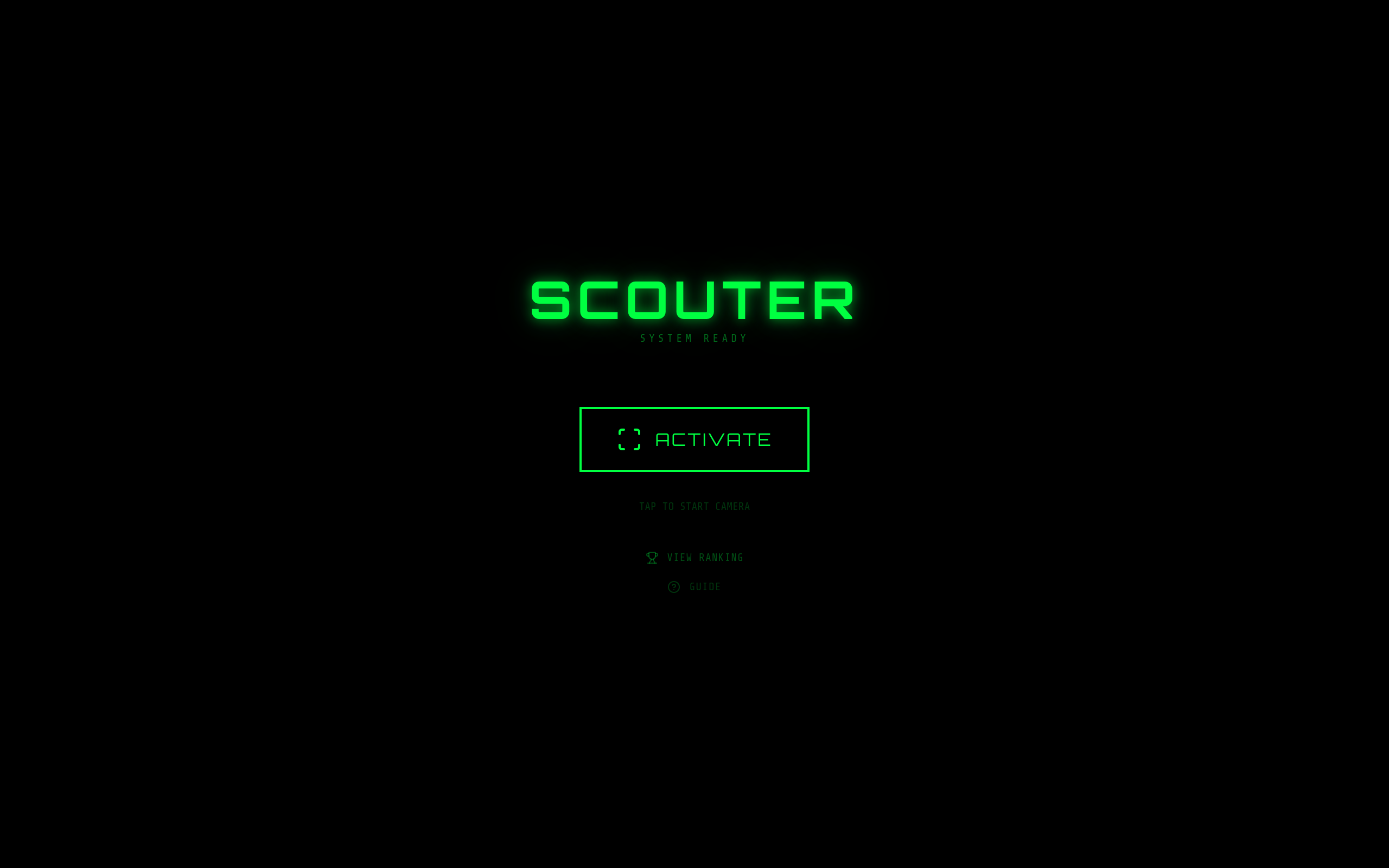 SCOUTER - Start Screen
